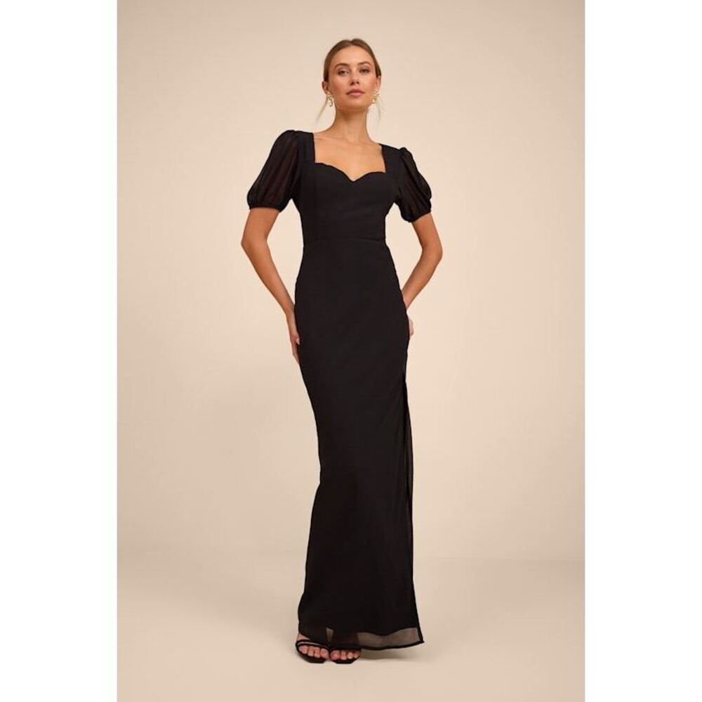 Lulus Gianni Black Backless Maxi Dress - Size M